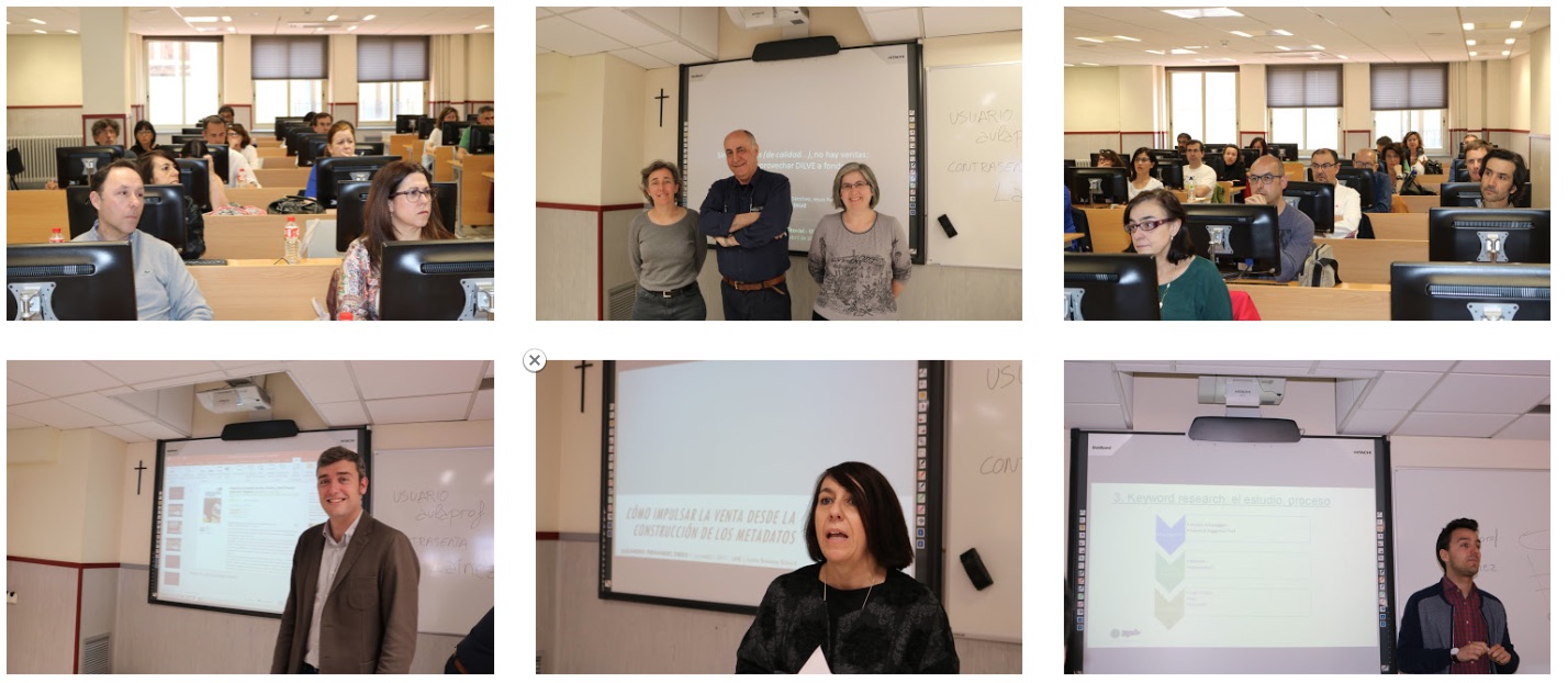 Imágenes de un curso de formación sobre Dilve y marketing celebrado en 2017