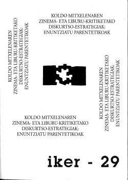 Koldo Mitxelenaren zinema- eta liburu-kritiketako diskurtso estrategiak: enuntziatu parentetikoak