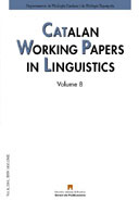 Catalan Working Papers in Linguistics 