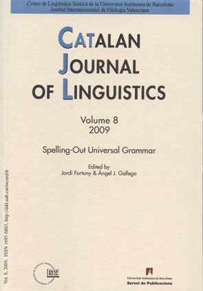 Catalan Journal of Linguistics. Spellin-Out Universal Grammar