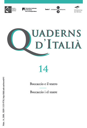 Quaderns d'Italià. Boccaccio e il teatro/Boccaccio i el teatre