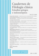 Cuadernos de Filología clásica. Estudios griegos e indoeuropeos Vol. 20