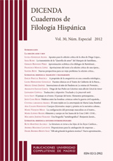 Dicenda. Cuadernos de Filología Hispánica. Vol.30, Núm. Especial 2012