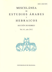 Miscelánea de estudios árabes y hebraicos. (Sección Hebreo) Vol. 61