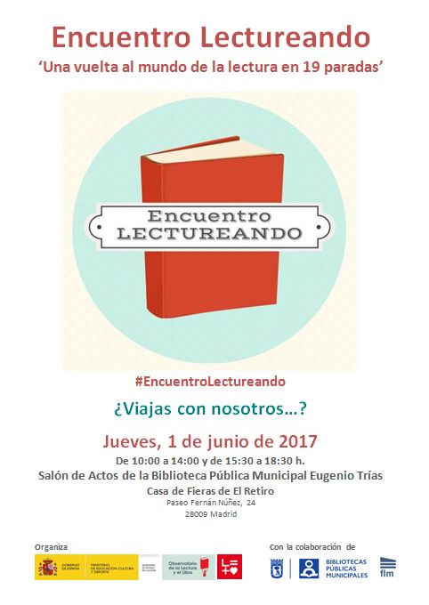 El Encuentro Lectureando tendrá lugar en Madrid el próximo jueves 1 de junio