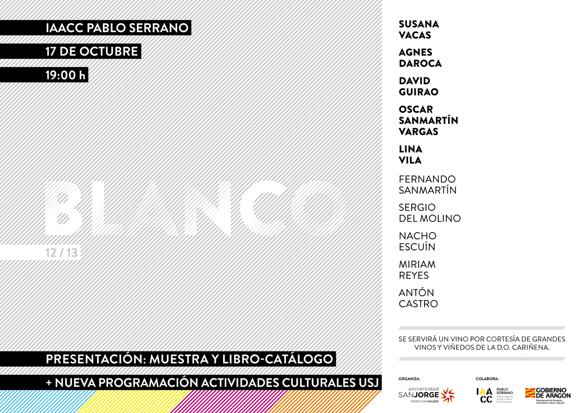 La Universidad San Jorge presenta el libro-catálogo BLANCO 12/13