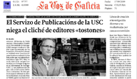 El Servizo de Publicaciones de la USC niega el cliché de editores "tostones"