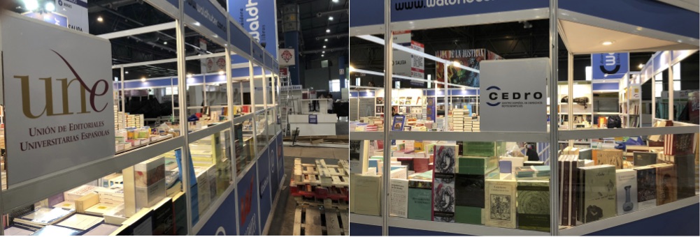 Imagen del stand de la UNE en la Feria del Libro de Buenos Aires 2018