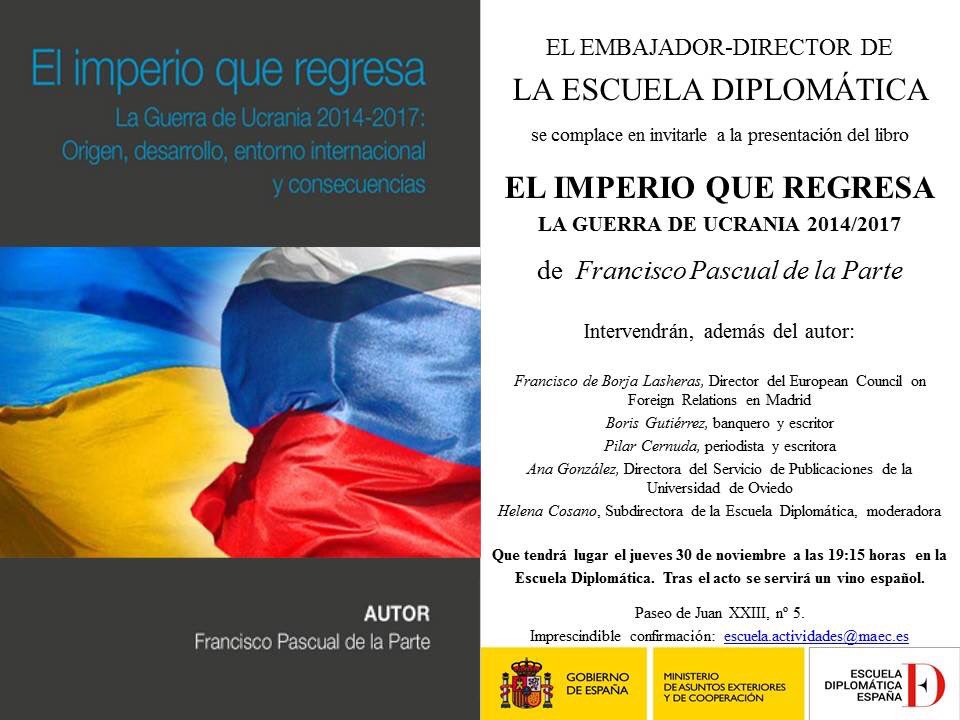 Presentación del libro "El imperio que regresa. La guerra de Ucrania, 2014-2017", publicado por la Universidad de Oviedo