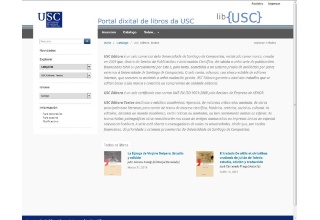 Captura do portal web de USC Editora