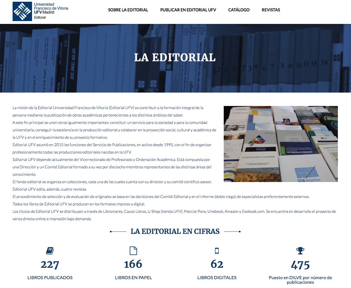 Editorial Universidad Francisco de Vitoria estrena su nueva web