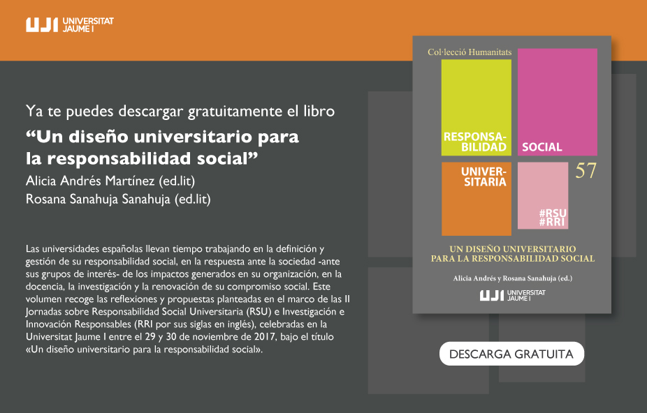 La Universitat Jaume I publica "Un diseño universitario para la responsabilidad social"