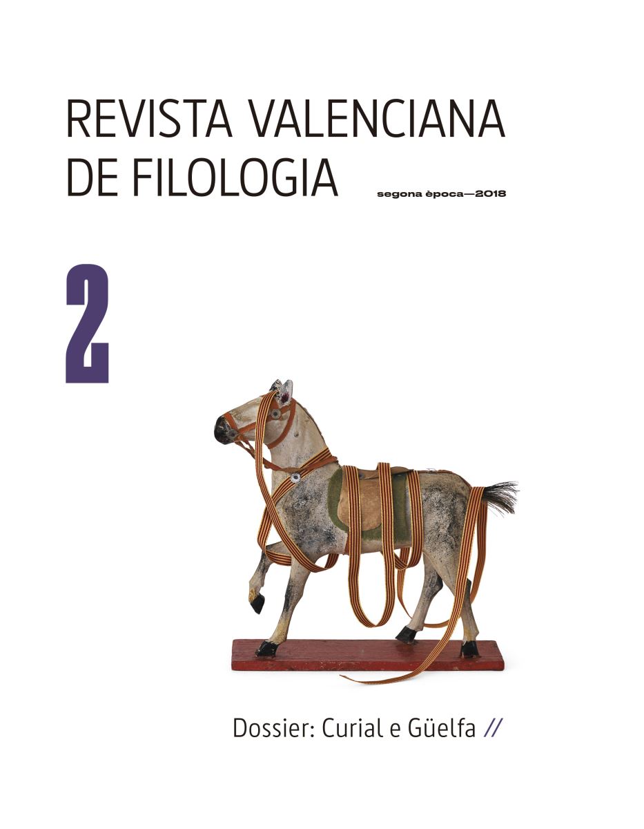 La "Revista Valenciana de Filologia" dedica el número 2 al "Curial e Güelfa"