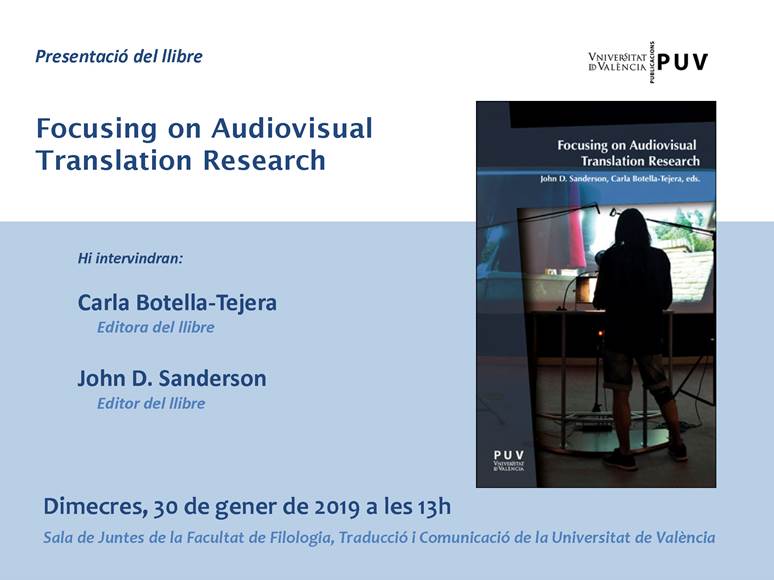 Presentació del llibre "Focusing on Audiovisual Translation Research"
