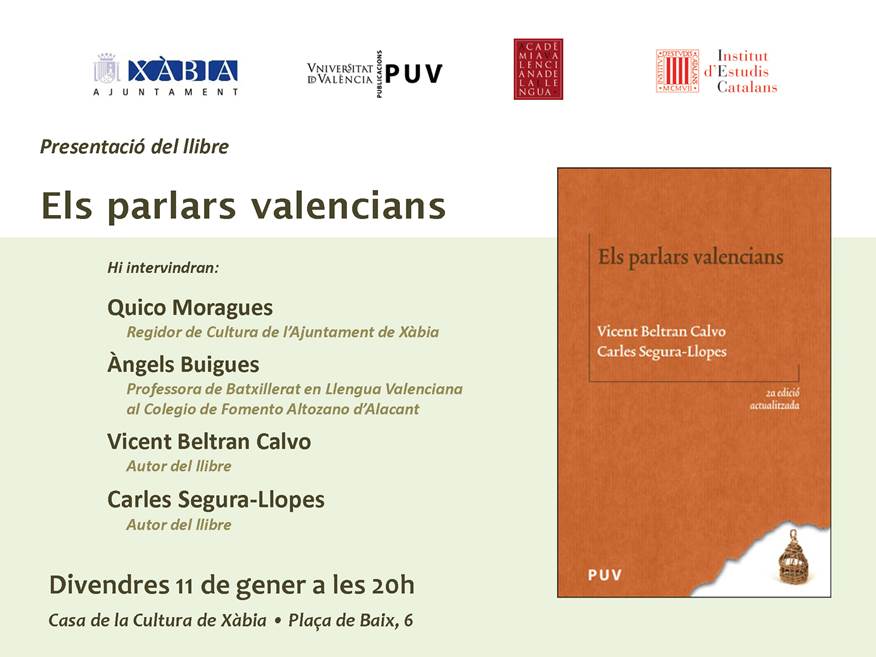 Presentació de "Els parlars valencians" a Xàbia