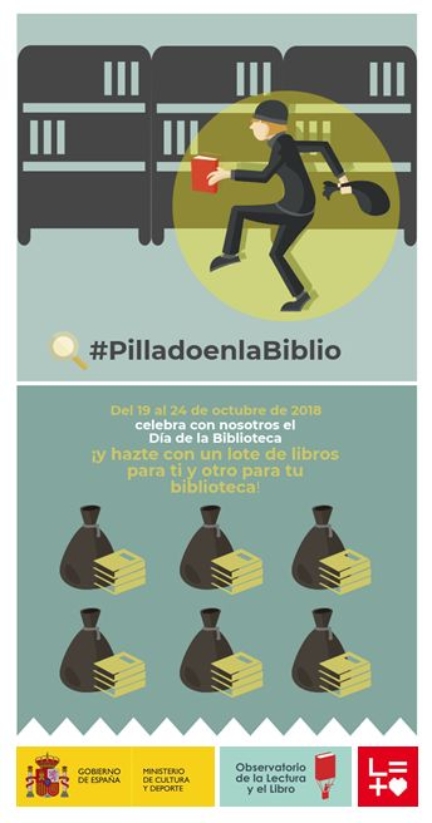 El Observatorio de la Lectura y el Libro lanza la campaña "Pillado en la Biblio" para celebrar el Día de la Biblioteca