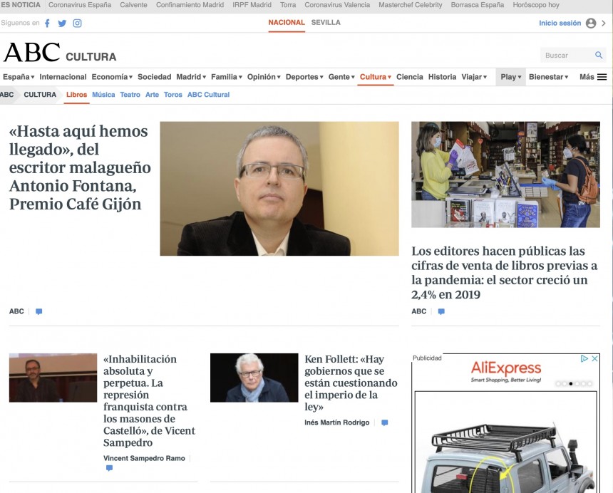 ABC CULTURA LIBROS-ES. «Inhabilitación absoluta y perpetua. La represión franquista contra los masones de Castelló», de Vicent Sampedro. Universitat Jaume I