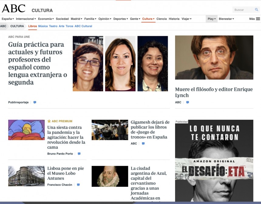 ABC CULTURA LIBROS-ES. Guía práctica para actuales y futuros profesores del español como lengua extranjera o segunda. UNED 