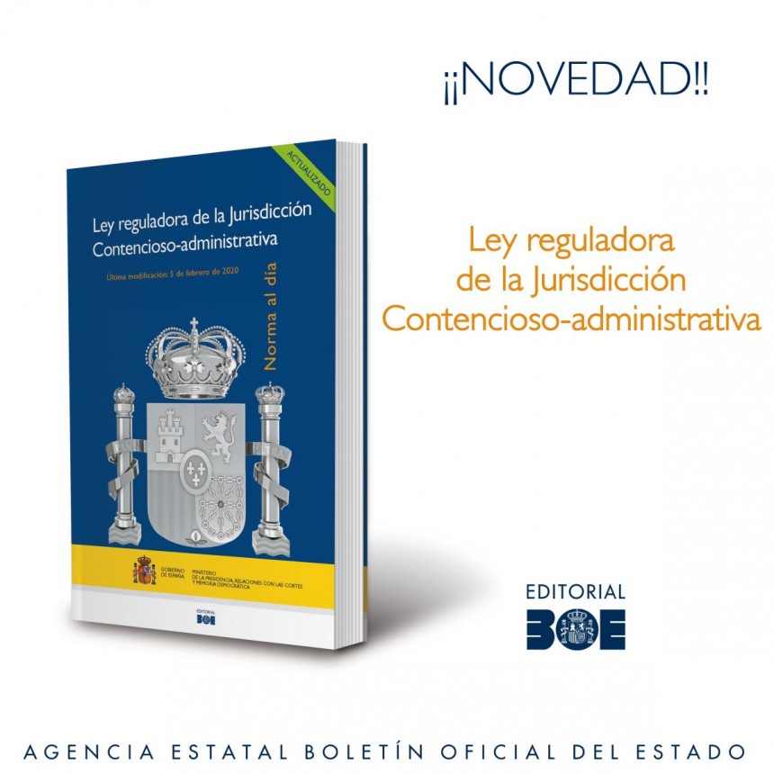 Novedad Editorial. Ley reguladora de la Jurisdicción Contencioso-administrativa