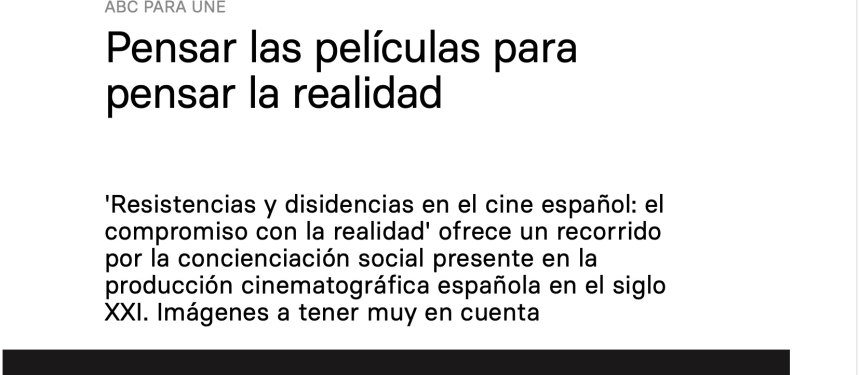 ABC CULTURA LIBROS-ES. Pensar las películas para pensar la realidad. Universidad Complutense de Madrid