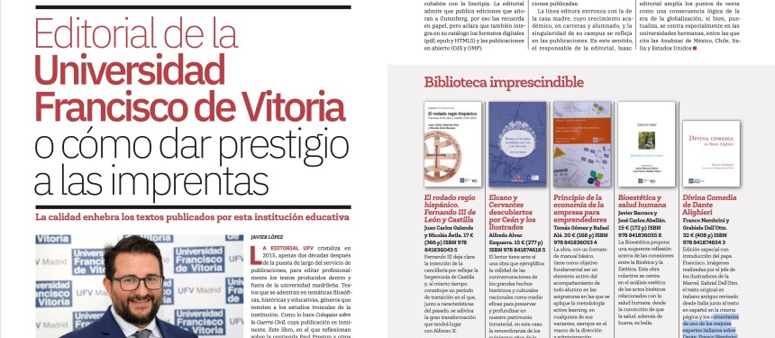 Editorial de la Universidad Francisco de Vitoria o cómo dar prestigio a las imprentas 