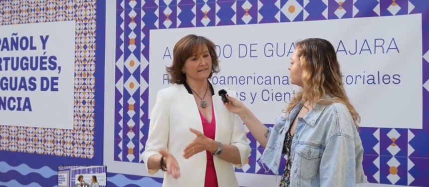 La presidenta de UNE, en el reportaje de CEDRO