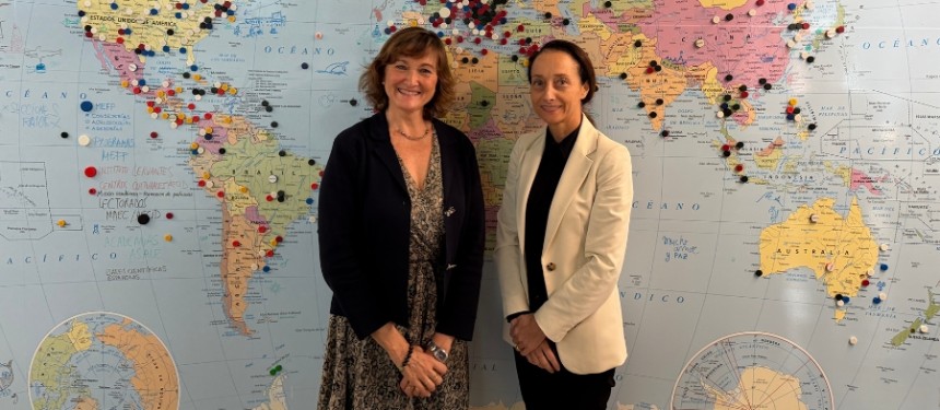 Reunión de la presidenta de la UNE con la nueva directora general del Español en el Mundo