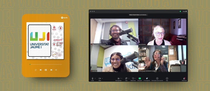 Carme Pinyana, editora de Publicacions Universitat Jaume I, en el pódcast «Las voces del Libro»