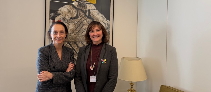 Nueva reunión de la directora general del Español en el Mundo y la presidenta de la UNE 