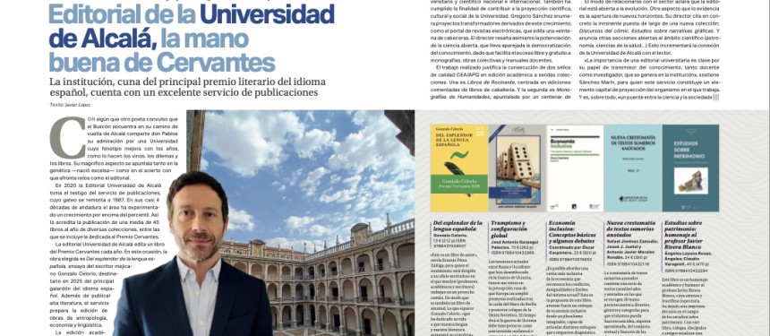 Editorial de la Universidad  de Alcalá, la mano  buena de Cervantes