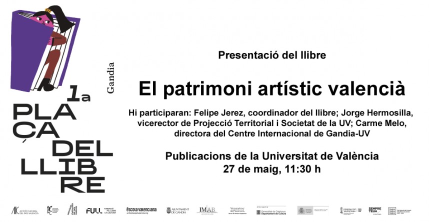Presentación del libro "El patrimoni artístic valencià" en la Plaza del Libro de Gandía
