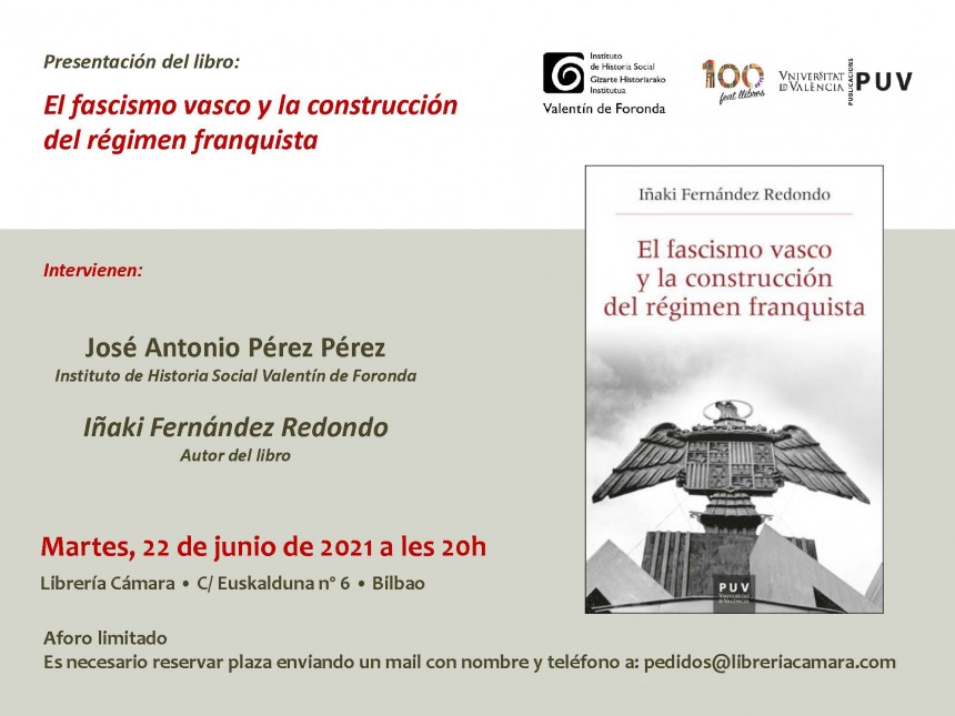 Presentación del libro “El fascismo vasco y la construcción del régimen franquista” en Bilbao