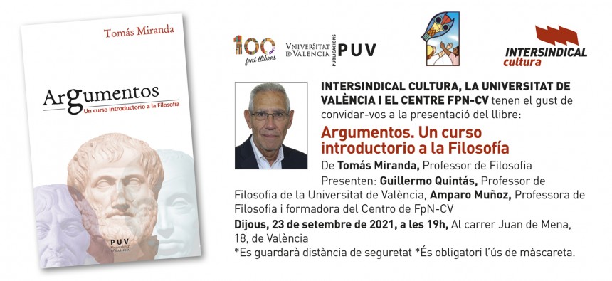 Presentación del libro "Argumentos. Un curso introductorio a la Filosofía" en Valencia