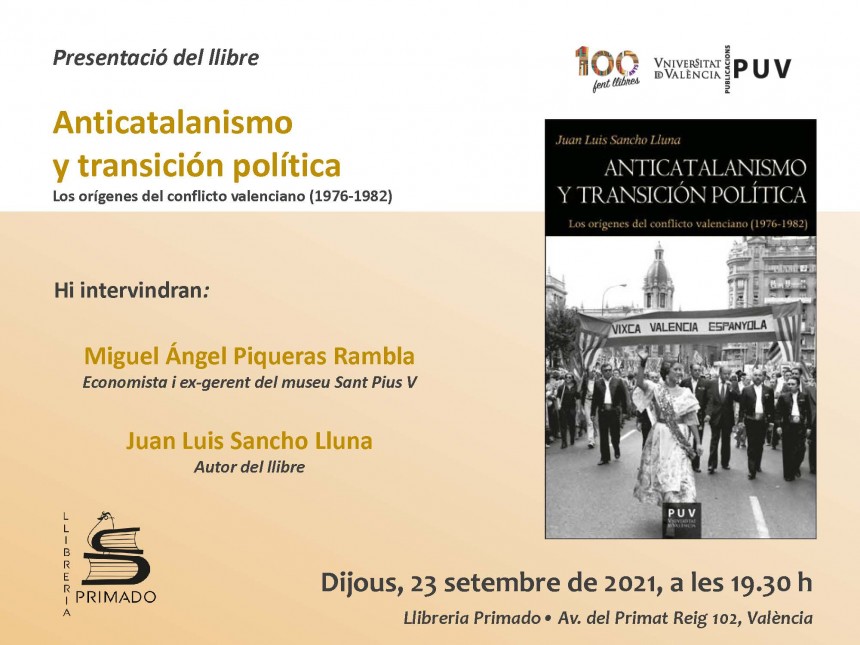 Presentación del libro "Anticatalanismo y transición política" en Valencia