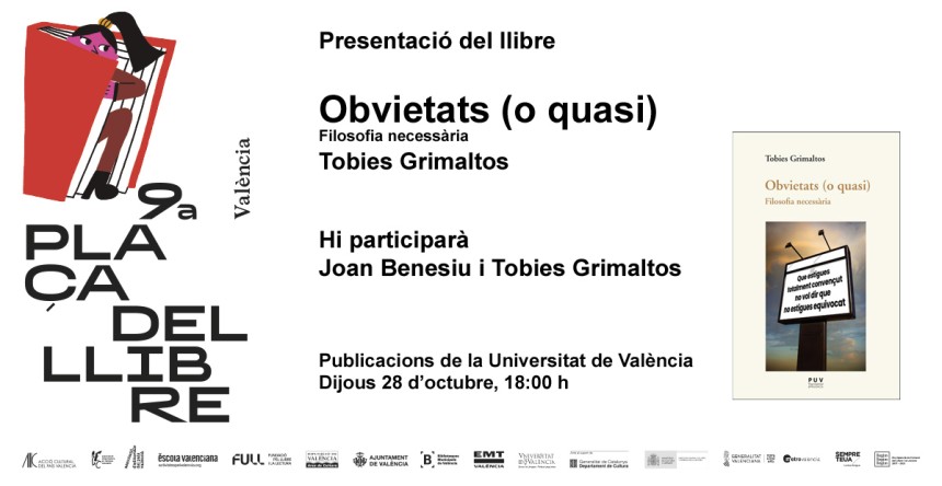 Presentación del libro "Obvietats (o quasi)" en la Plaça del llibre de Valencia