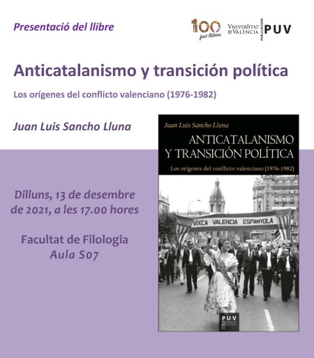 Presentación del libro "Anticatalanismo y transición política" en la Facultad de Filología