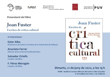 Presentación del libro “Joan Fuster. Escritos de crítica cultural” - Universitat de València