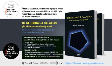 Presentación del libro "De neuronas a galaxias" en El Corte Inglés de Valencia - Universitat de València