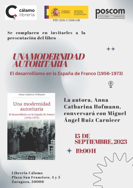 Presentación del libro "Una modernidad autoritaria" en Zaragoza - Universitat de València