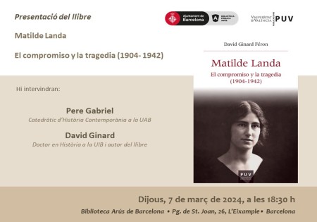 Presentación del libro: "Matilde Landa"