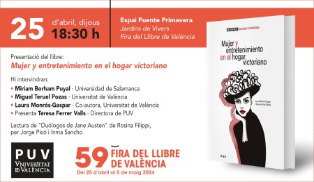 Presentación del libro "Mujer y entretenimiento en el hogar victoriano" en la Feria del Libro de València - Universitat de València