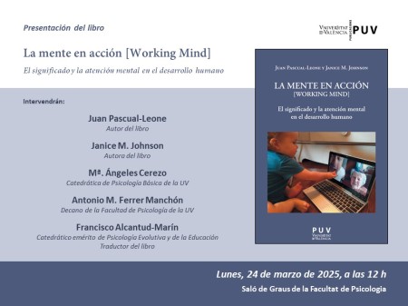 Presentación del libro "La mente en acción [Working Mind]" en la Facultad de Psicología de la UV - Universitat de València