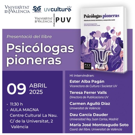 Presentación del libro "Psicólogas pioneras" en el Centre Cultural La Nau - Universitat de València