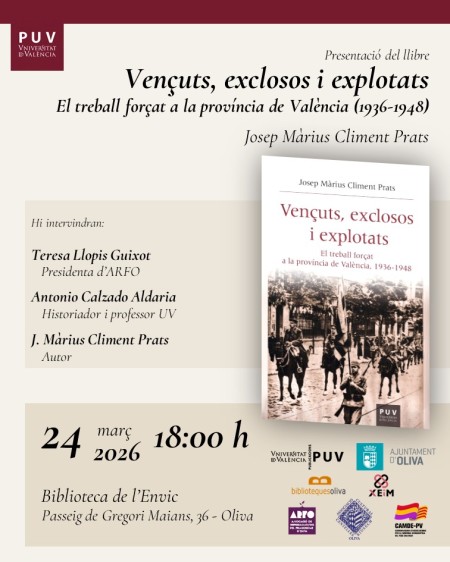 Presentación del libro "Vençuts, exclosos i explotats" en Oliva - Universitat de València