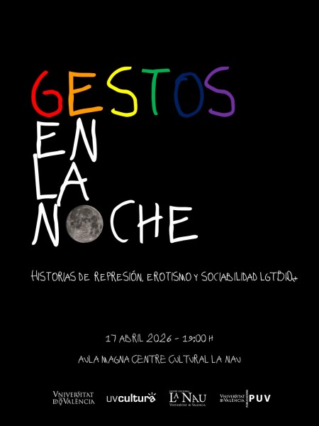 Presentación del libro "Gestos en la noche" en el Aula Magna del Centre Cultural La Nau - Universitat de València