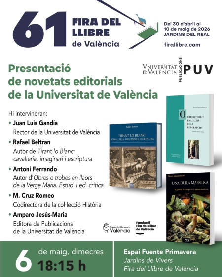 Presentación de novedades editoriales en la 61.ª Fira del Llibre de València