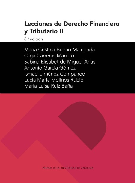 Novedad PUZ: "Lecciones de Derecho Financiero y Tributario II"