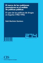 Portada del libro "El marco de las coaliciones promotoras en el análisis de políticas públicas"