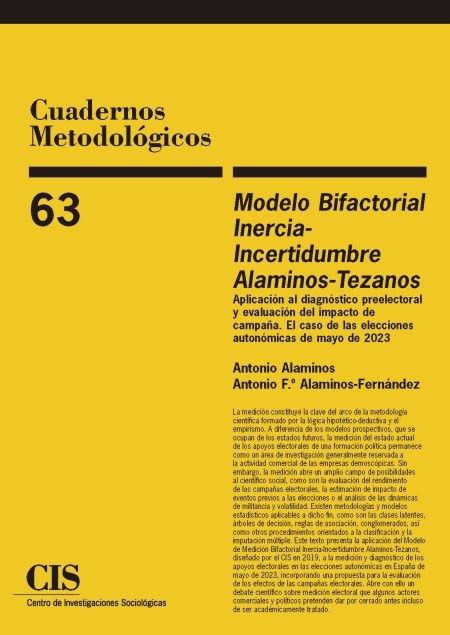 Novedad editorial CIS: Modelo Bifactorial Inercia-Incertidumbre Alaminos-Tezanos