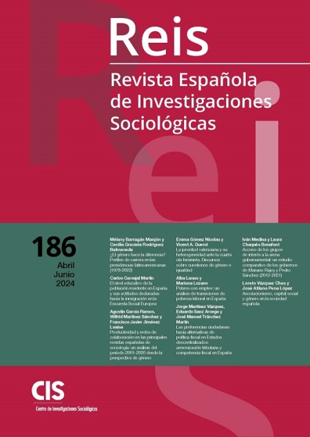 Novedad editorial N.º 186 de la revista REIS